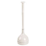 mDesign Plastic Toilet Bowl Plunger Set with Drip Tray, Compact