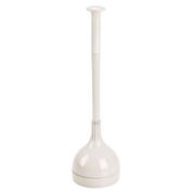 mDesign Plastic Toilet Bowl Plunger Set with Drip Tray, Compact