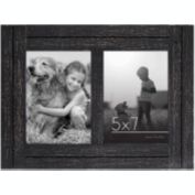 Americanflat 5x7 Double Picture Frame, Charcoal Black