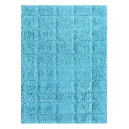 Knightsbridge Summer Tile 220 GSF Non Skid Back Bath Rug 20 x 30 - Aqua