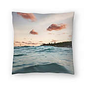 Blush Sunset In Ocean by Tanya Shumkina 14 x 14 Throw Pillow - Americanflat