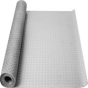 Kitcheniva Garage Floor Mat Rolls Diamond Plate Rolll, 5x7.5ft Grey