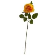 Nearly Natural 18" Rose Artificial Flower (Set of 24) - Orange Yellow