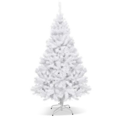 Costway 6&#39; / 7.5&#39; / 9&#39; Hinged Artificial Christmas Tree with Metal Stand-6 ft