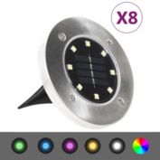 vidaXL vidaXL Solar Ground Lights 8 pcs LED Lights RGB Color 5695
