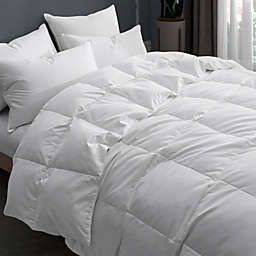 Unikome All Season Ultra Soft White Goose Down and White Feather Fiber Comforter in White, King