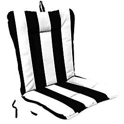 Jordan Manufacturing Jordan Manufacturing Outdoor Knife Edge Euro Style Chair Cushion- CABANA BLACK