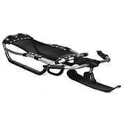 Slickblue Snow Racer Sled with Textured Grip Handles and Mesh Seat
