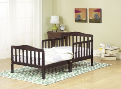 Orbelle Contemporary Solid Wood Toddler Bed - Espresso