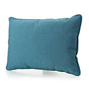 Contemporary Home Living 18.5" Teal Blue Rectangular Contemporary Outdoor Patio Throw Pillow