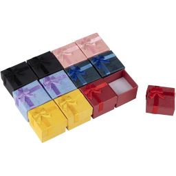 Juvale Jewelry Gift Box Set with Lids and Bows (1.5 in, 48 Pack)