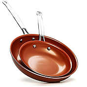 LavoHome 2 set 8" & 10" Non-Stick Copper Frying Pan w/ No Oil/Butter Needed