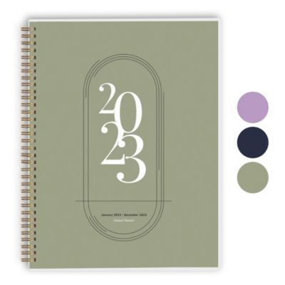 Rileys 2023 Weekly Planner - Annual Weekly & Monthly Agenda Planner, Jan - Dec 2023, Flexible Cover, Notes Pages, Twin-Wire Binding (8.5 x 11-Inches)