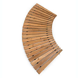 Plow & Hearth 6'L Roll-Out Curved Hardwood Pathway