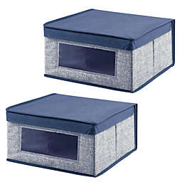mDesign Soft Fabric Child/Kid Storage Organizer Box - 2 Pack