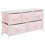 mDesign Fabric 5-Drawer Closet Storage Organizer Furniture Unit