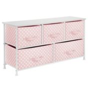 mDesign Fabric 5-Drawer Closet Storage Organizer Furniture Unit