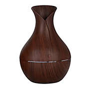 Infinity Merch Essential Oil Diffuser Humidifier Aromatherapy Wood Grain Vase Aroma 130ml LED Walnut Vase