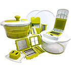 Alternate image 0 for MegaChef 10-in-1 Multi-Use Salad Spinning Slicer, Dicer and Chopper with Interchangeable Blades and Storage Lids