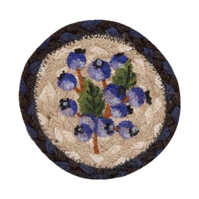 Earth Rugs 66-312BV Round Rug 27 Blueberry/Crème 
