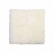 HomeRoots Decor 100% Sheepskin Chair Seat Pad 17"X17"- Natural