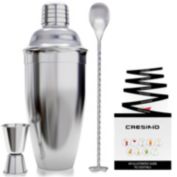 Cresimo - 3pc Cocktail Shaker Set (24oz Cobbler Shaker)