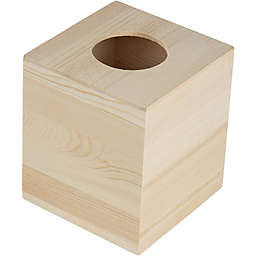 Juvale Wood Tissue Box Cover (5 x 5 x 5.8 in)