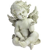 Northlight 7" Cherub Angel with Baby Bird Outdoor Garden Statue