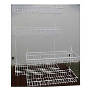 Basket Buddy 2-Shelves with 5 Baskets Metal Hanging Wire Shelf