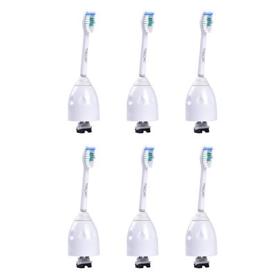 Pursonic Standard Replacement Brush Heads For Philips Sonicare E series, fits Sonicare Advance, CleanCare, Elite, Essence and Xtreme Philips Brush Handles (6)