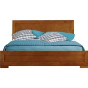 Camden Isle Oxford Brown Oak Queen Platform Bed