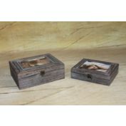 Screen Gems Home Decorative Set of 2 Wooden Storage Box - Pack of 2