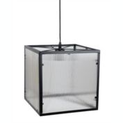 Slickblue Hanging Lamp Max 40 WATT 12"SQ Iron/Acrylic (cord length is 44"L)