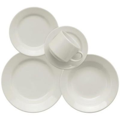 Oxford Donna White 20 Pieces Dinnerware Set Service for 4