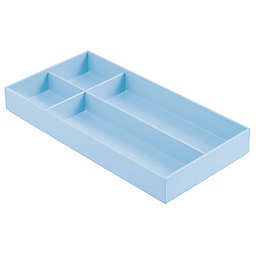 mDesign Plastic Makeup Vanity Drawer Organizer Tray, 4 Sections