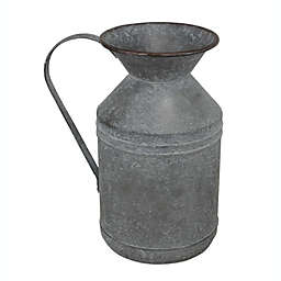 Cheungs Metal Hand Crafted Design Decorative Milk Jug, Gray Wash - Large