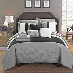 Chic Home Karras Quilted Embroidered Design Bed In A Bag Sheets 10 Pieces Comforter Decorative Pillows & Shams - Twin 66