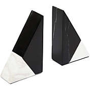 Juvale Black Marble Decorative Bookends for Shelves (3.8 x 1.8 x 6 In, 1 Pair)