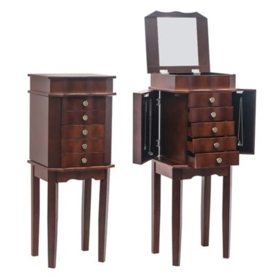 Inq Boutique Jewelry Cabinet w/Drawers&Mirror Armoire Storage Stand Chest Organizer Christmas