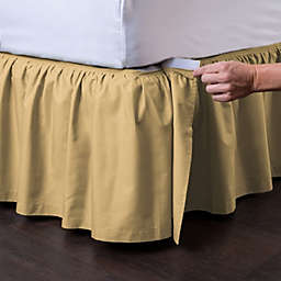 SHOPBEDDING Detachable Bedskirt Full XL Size, Gold, 21