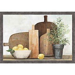 Great Art Now Rustic Kitchen Brown by Julia Purinton 25.75 -Inch x 17.75-Inch Framed Wall Art