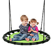Gymax 40&#39;&#39; Flying Saucer Round Tree Swing Kids Play Set w/ Adjustable Ropes Outdoor