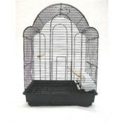 YML 1704 3/8" Bar Spacing Shell Top Bird Cage, Black
