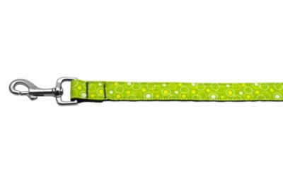 Mirage Pet Products 1" Wide 6ft Long Dog Leash for Retro Nylon Ribbon Collar, Lime Green