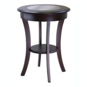 Winsome Cassie Round Accent Table With Glass