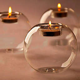 Glass Ball Tealight Candle Holders 2pcs Set