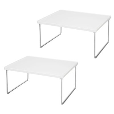 mDesign Metal Closet Organizer Storage Shelf