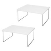 mDesign Metal Closet Organizer Storage Shelf