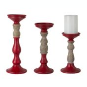 Melrose Home Decorative Candle Holder (Set of 3) 8.5"H, 10.5"H, 12.5"H Resin