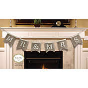 Evergreen Mr. & Mrs. Burlap Bunting Banner- 8 x 67 Inches Wedding and Bridal Shower Decor